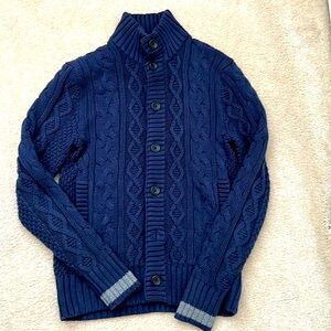 Mock neck cardigan